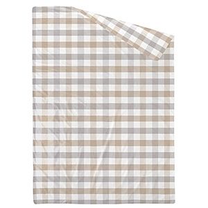 Carousel: Buffalo Check Queen Duvet Cover in Grey/Beige
